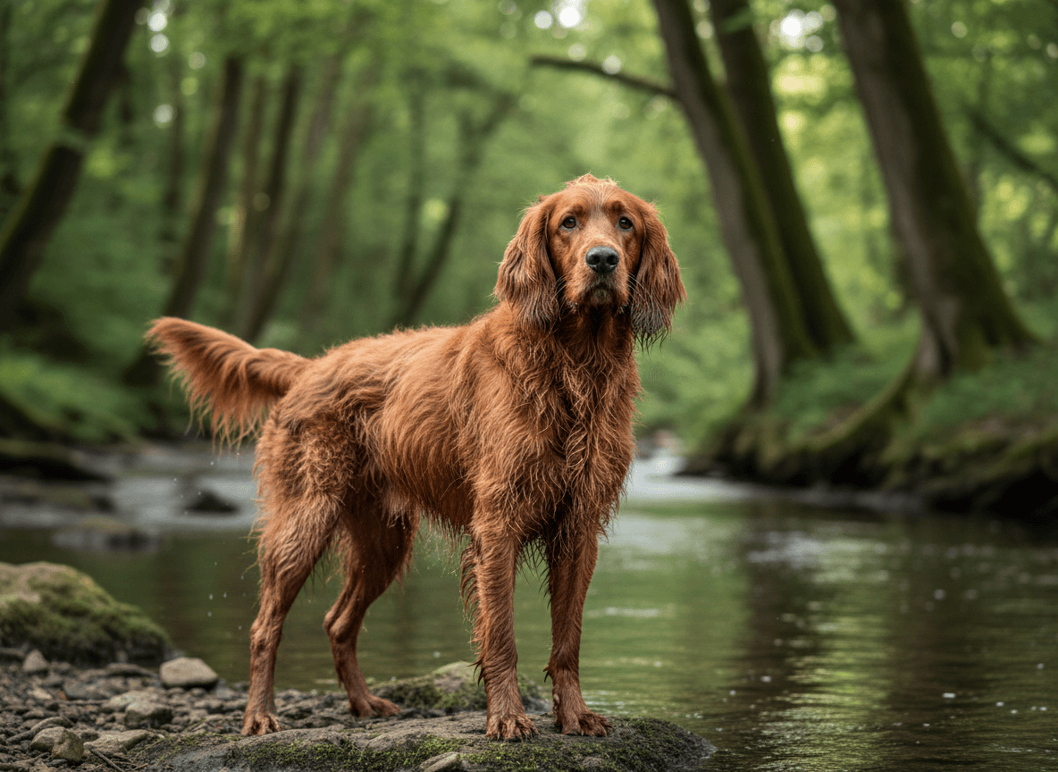 Photo d'un Irish Water Spaniel adulte