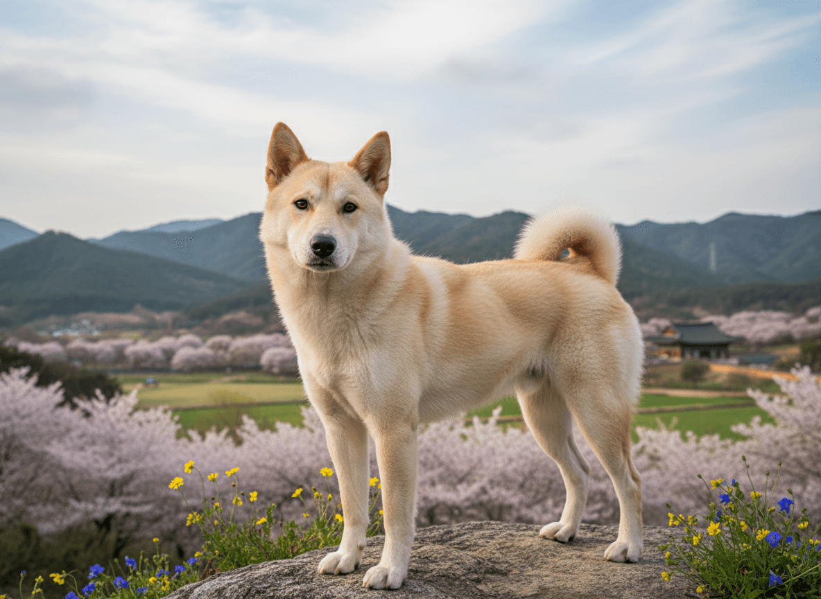 Photo d'un Jindo Coréen adulte