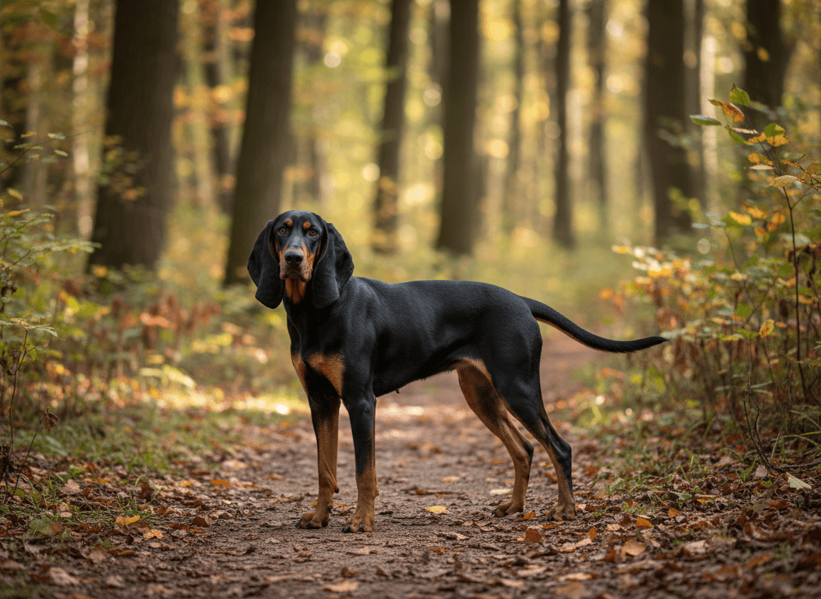 Photo d'un Coonhound (Chien Noir et Feu pour la Chasse au Raton Laveur) adulte