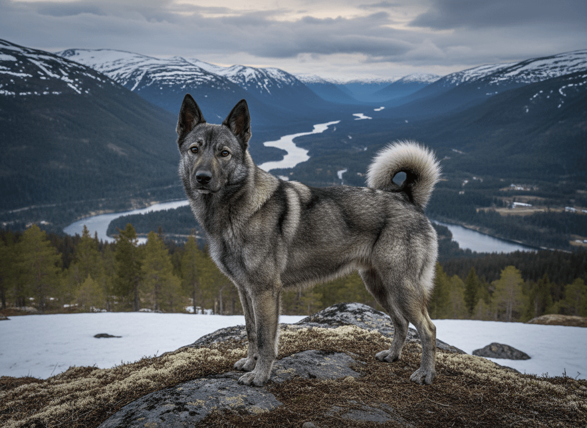 Photo d'un Chien d'Élan Norvégien Gris adulte