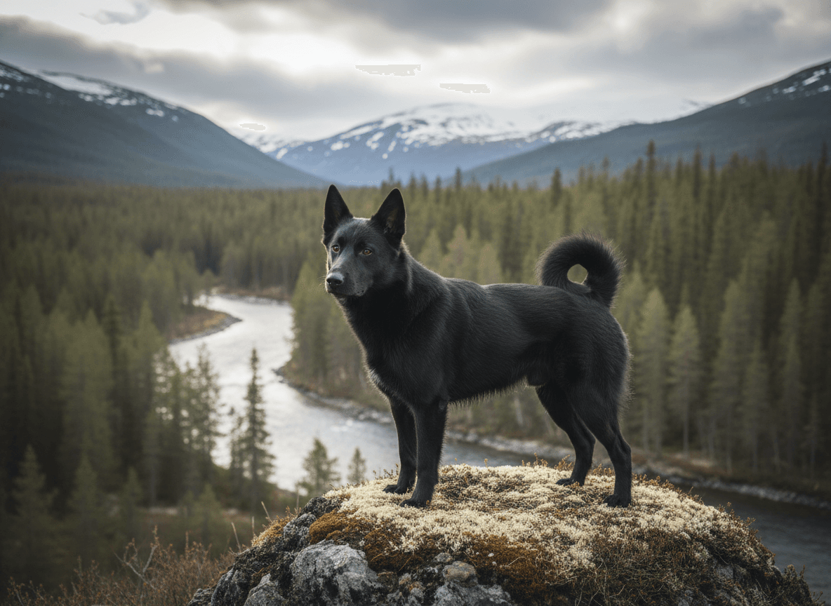 Photo d'un Chien d'Élan Norvégien Noir adulte