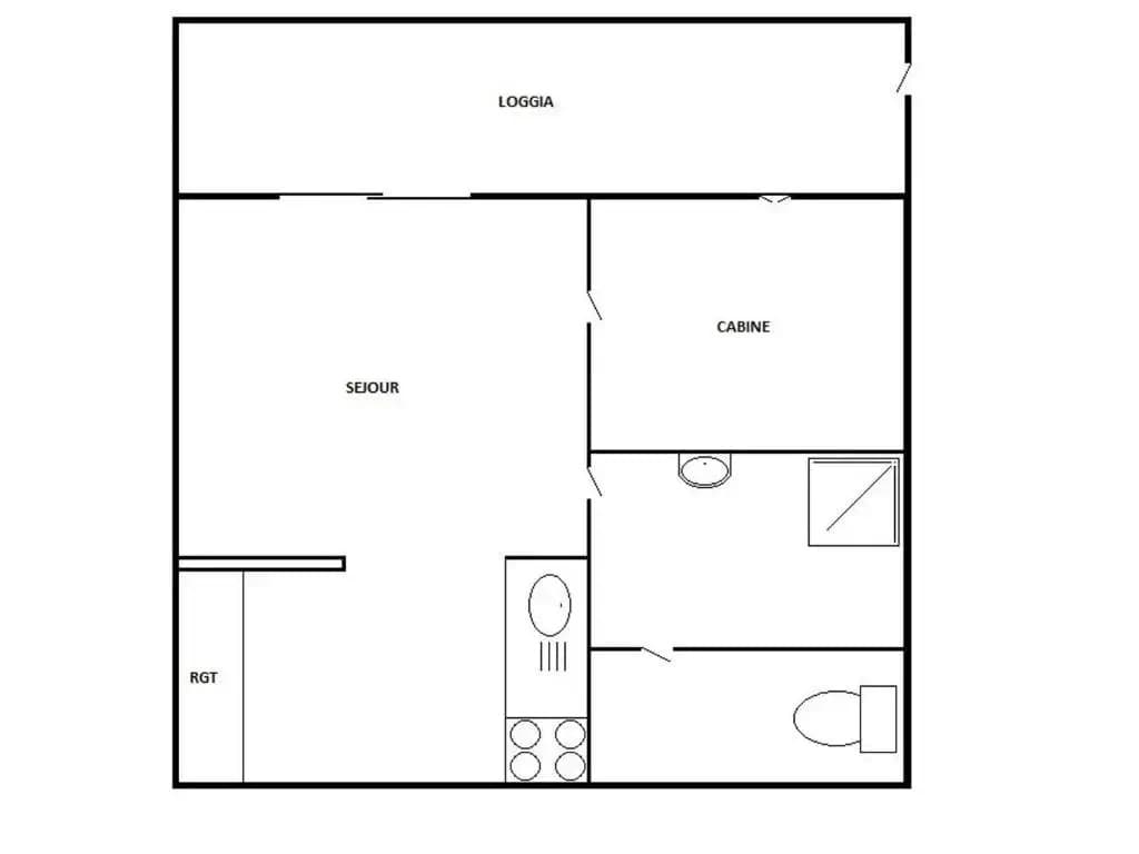 Appartement Port Barcarès, 1 pièce, 4 personnes - FR-1-81-304 - Photo 1
